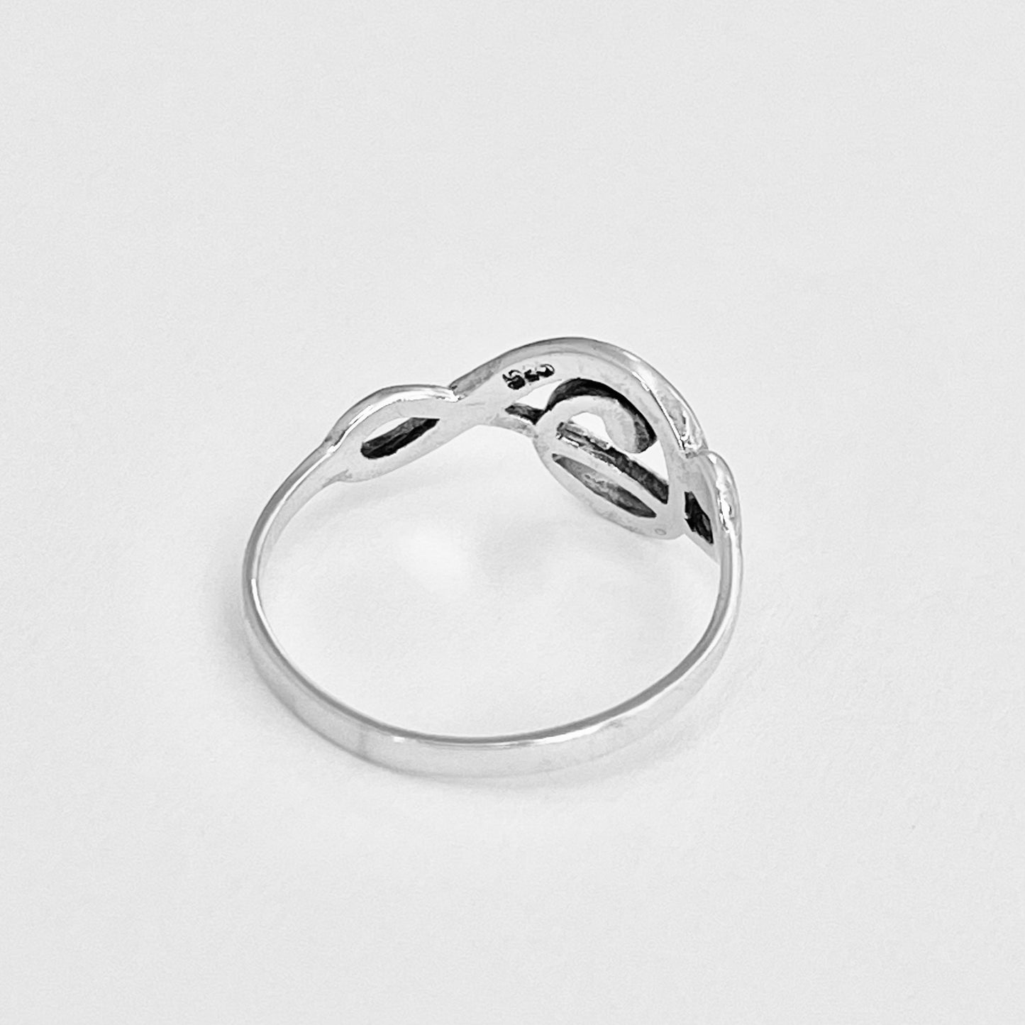 925 Sterling Silver Sideways Treble Clef Note Ring | Music Lover Musician Silver Rings