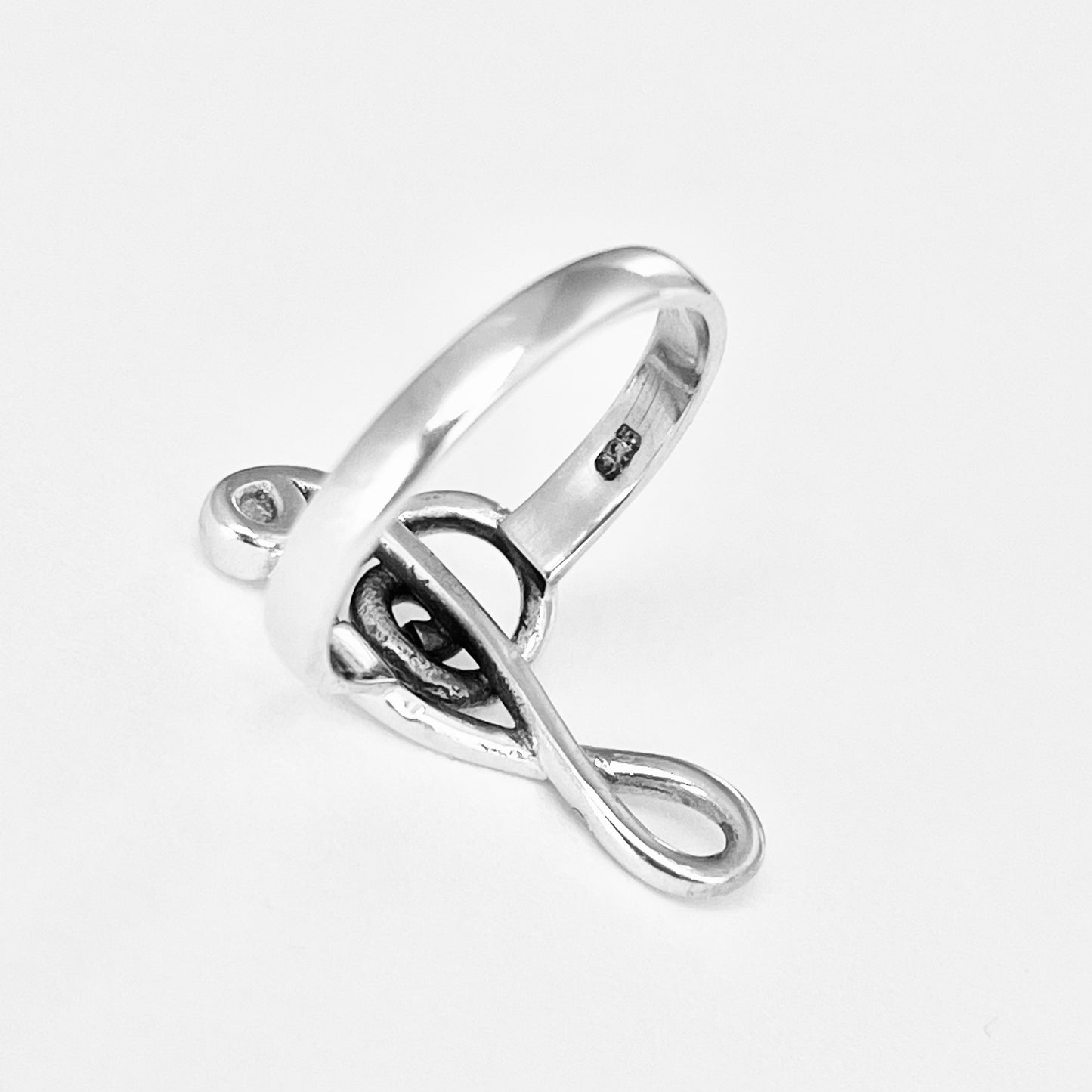 Sterling Silver Large Music Note Ring | Clef Notes, Musicians Jewelry