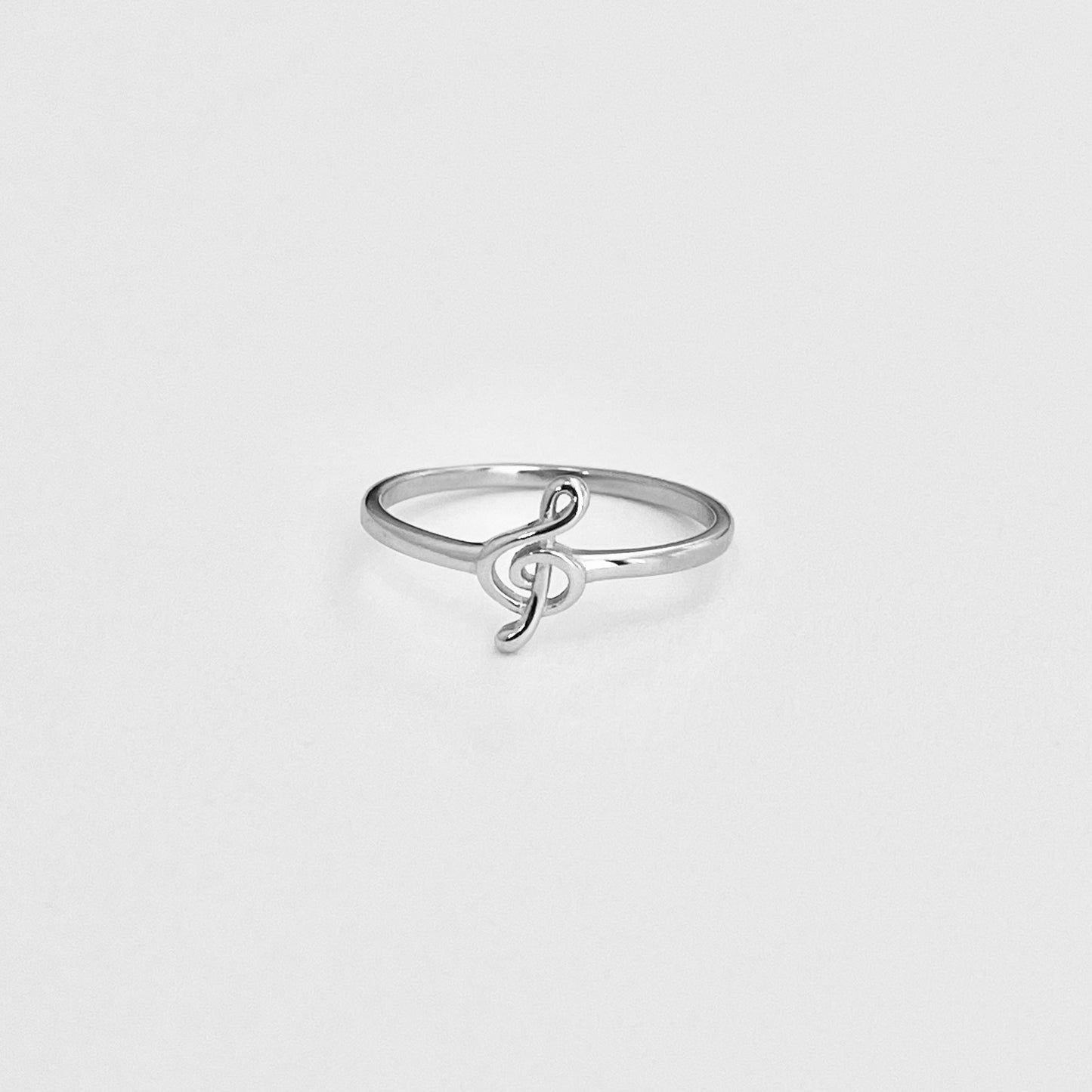 Sterling Silver Little Music Note Ring, Clef Note Ring, Silver Rings, Musicians