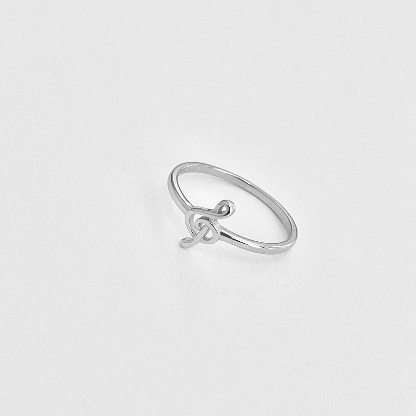 Sterling Silver Little Music Note Ring, Clef Note Ring, Silver Rings, Musicians