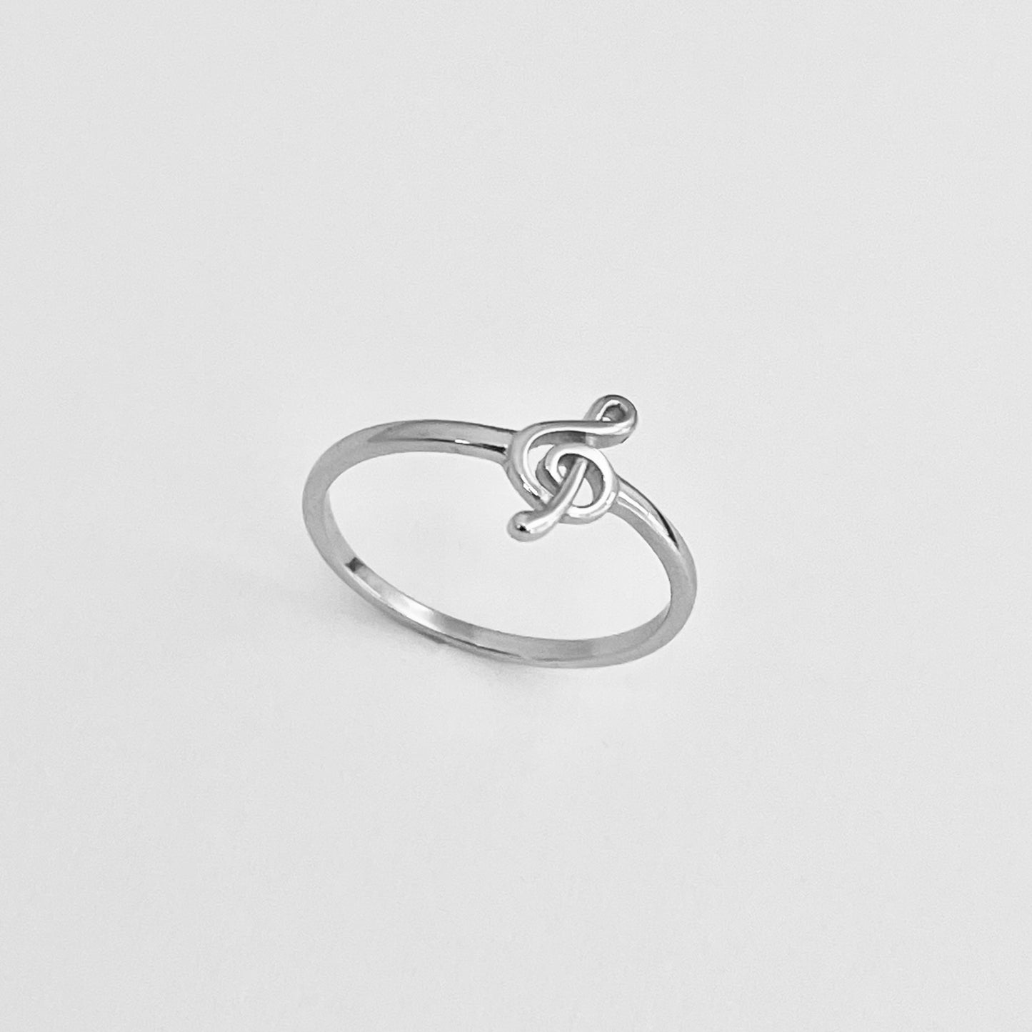 Sterling Silver Little Music Note Ring, Clef Note Ring, Silver Rings, Musicians