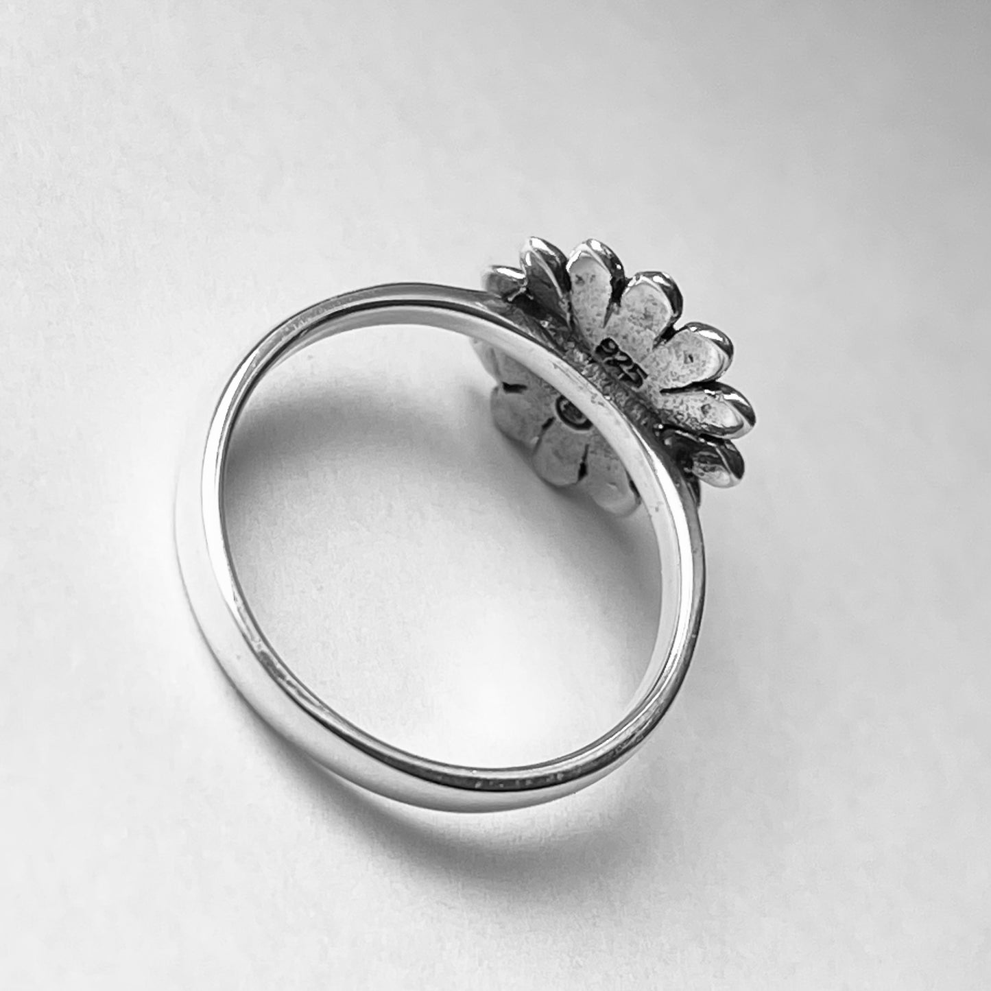 Sterling Silver Large Sunflower Ring, Flower Silver Rings