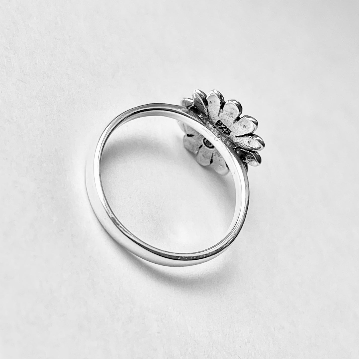 Sterling Silver Statement Sunflower Ring, Happy Flower Jewelry, Sunshine Rings