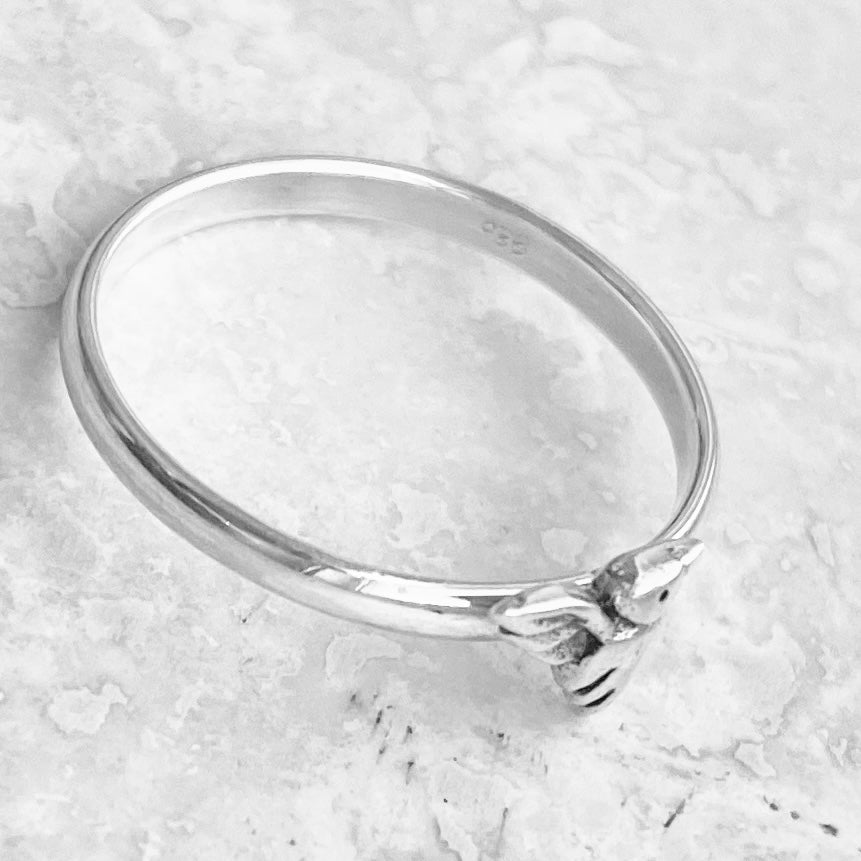 Sterling Silver Minimalist Hummingbird Ring, Silver Rings, Animal Ring