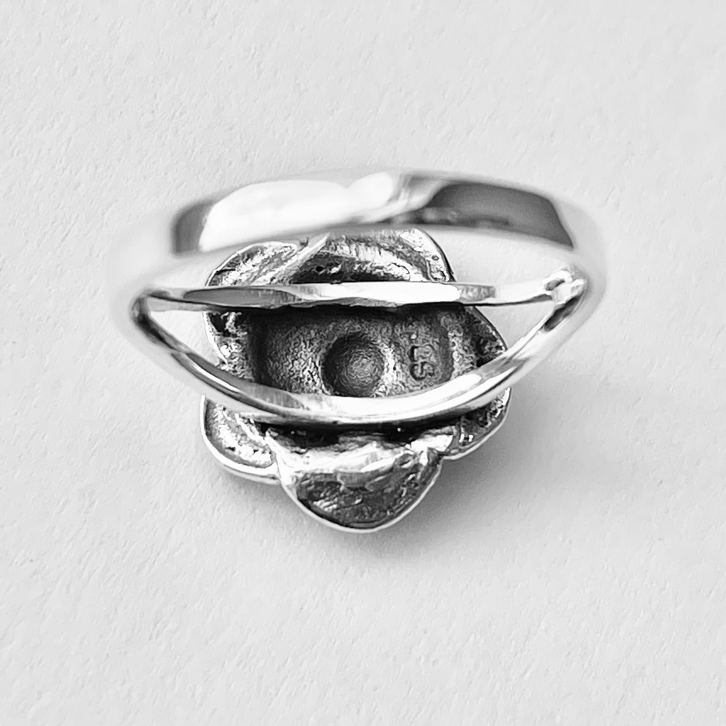 Sterling Silver Simple Rose Ring, Flower Ring, Silver Rings, Love Roses