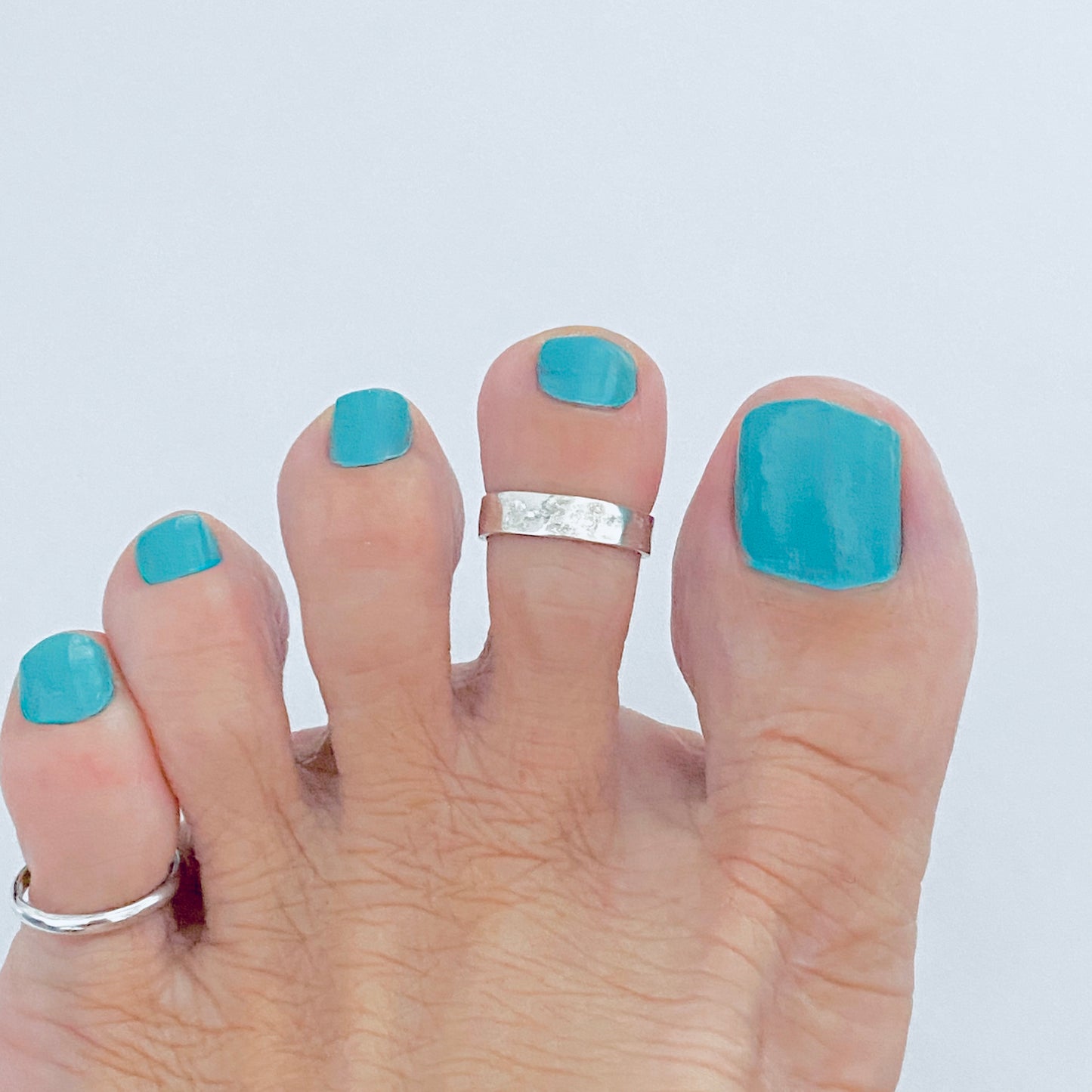 Sterling Silver Hammered Band Toe Ring, Silver Rings, Silver Bands