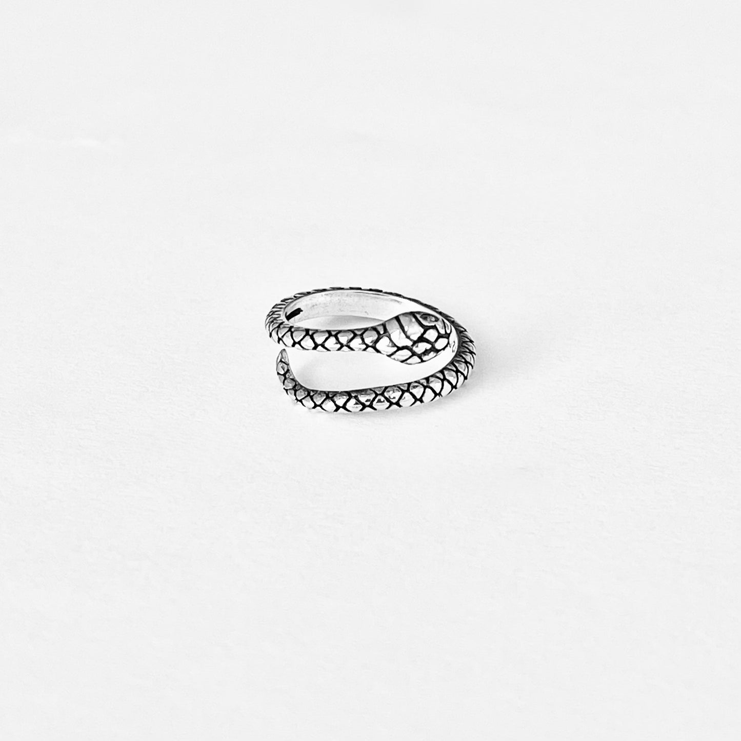 Sterling Silver Wraparound Snake Toe Ring – Dainty Reptile Animal Silver Rings