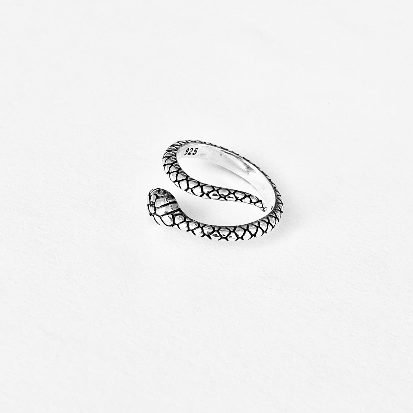 Sterling Silver Wraparound Snake Toe Ring – Dainty Reptile Animal Silver Rings
