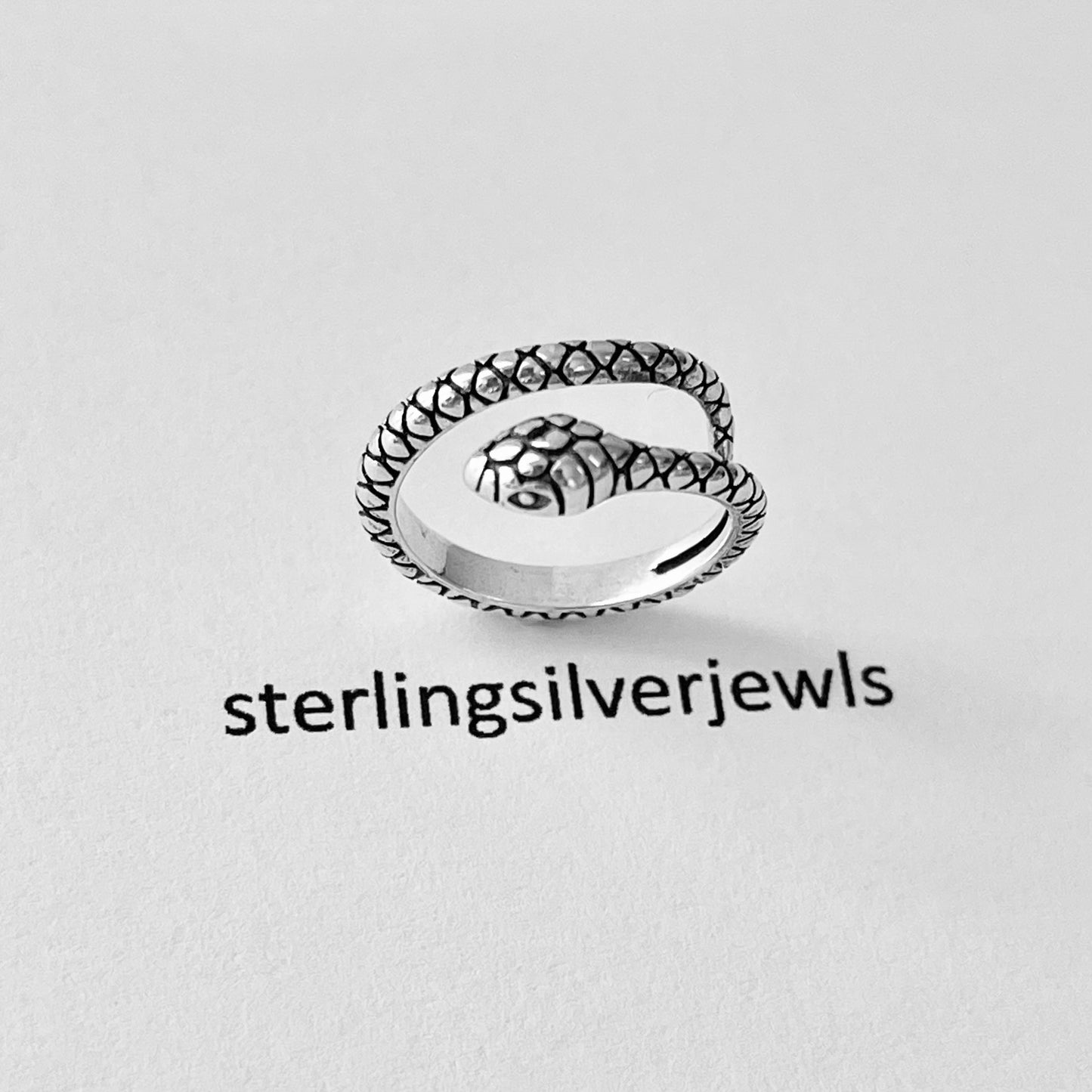 Sterling Silver Wraparound Snake Toe Ring, Reptile Silver Ring, Animal Rings