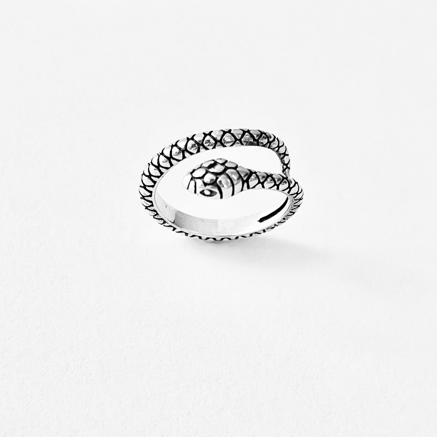 Sterling Silver Wraparound Snake Toe Ring – Dainty Reptile Animal Silver Rings