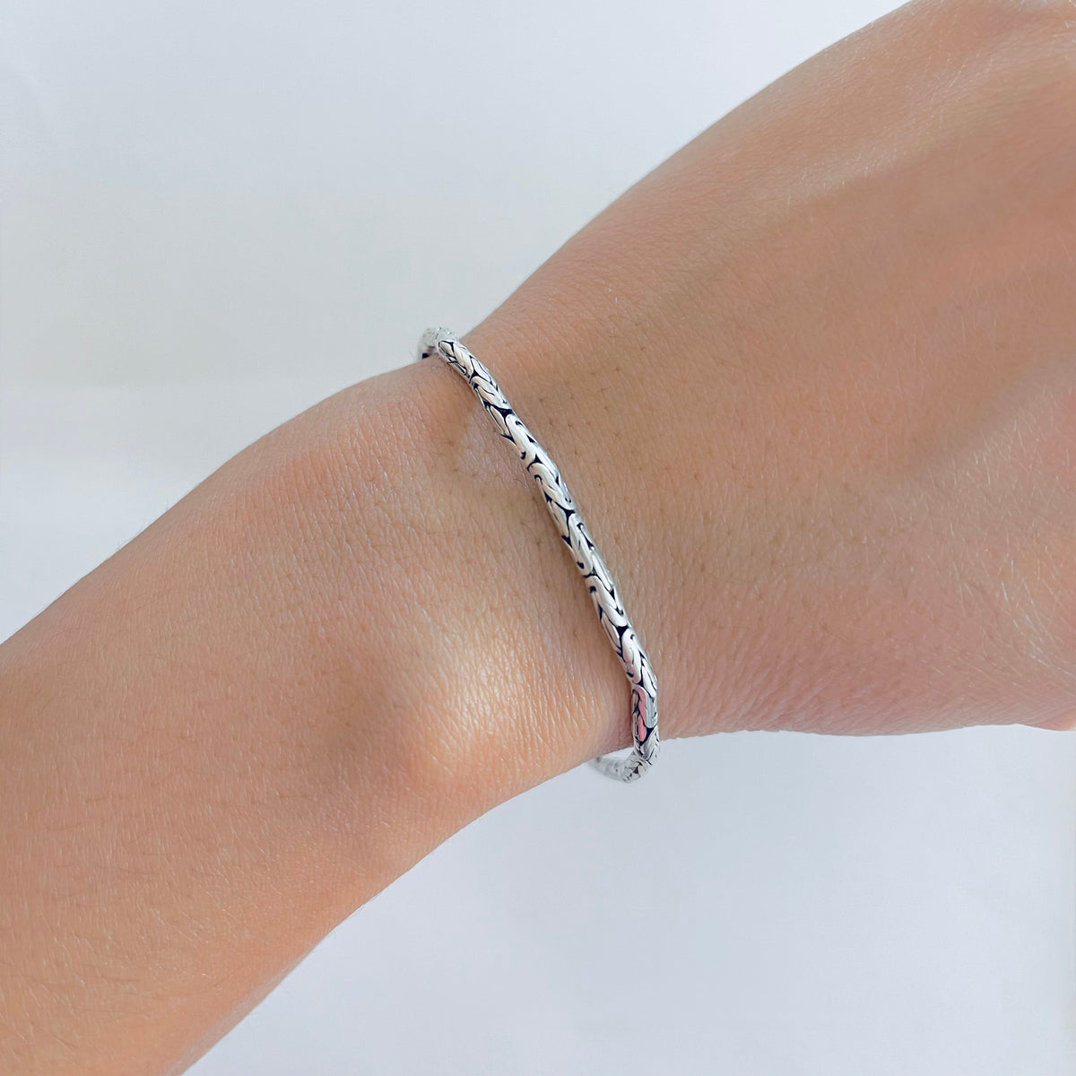 925 Sterling Silver Unisex Byzantine Bracelets | 2.5mm Bali Style Boho Silver Bracelet Anklets