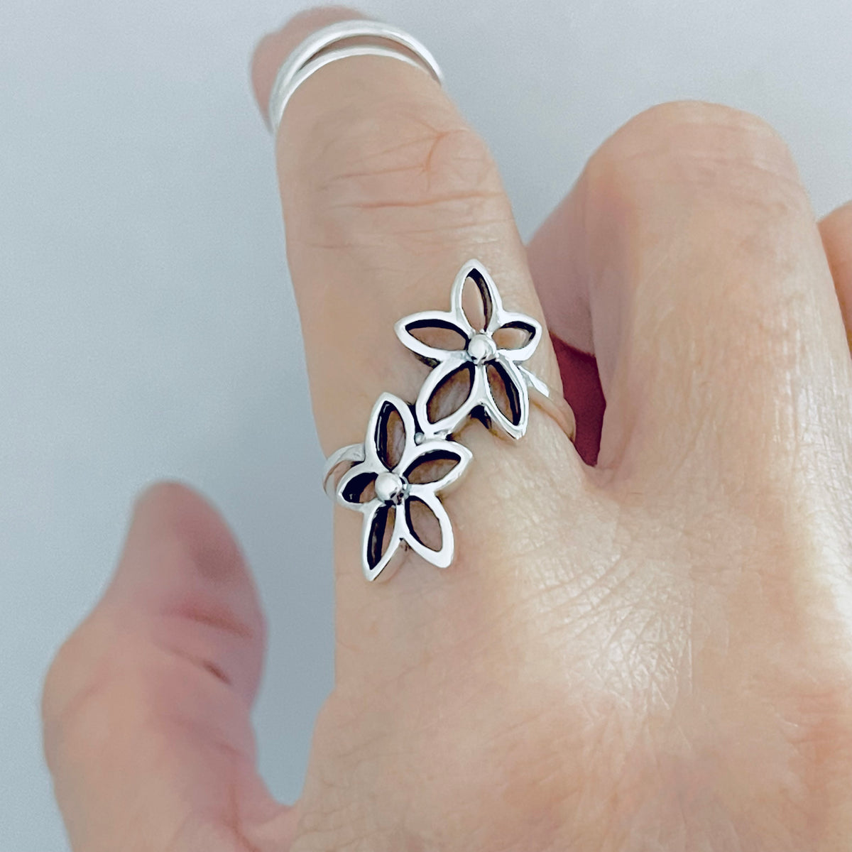 925 Sterling Silver Statement Starflower Ring | Delicate Daisy Flower Silver Rings