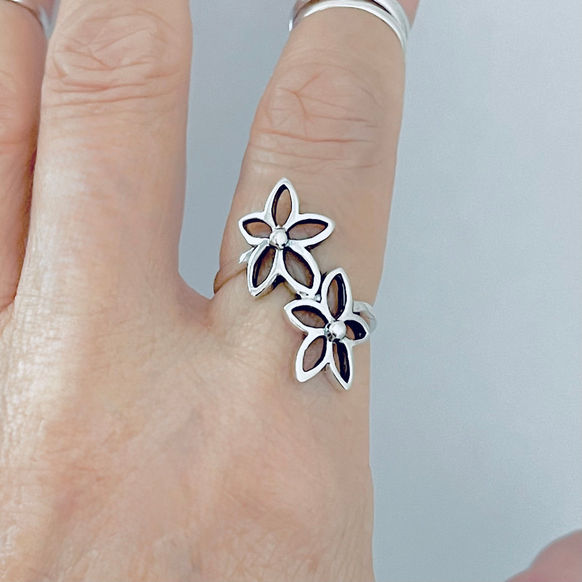 925 Sterling Silver Statement Starflower Ring | Delicate Daisy Flower Silver Rings