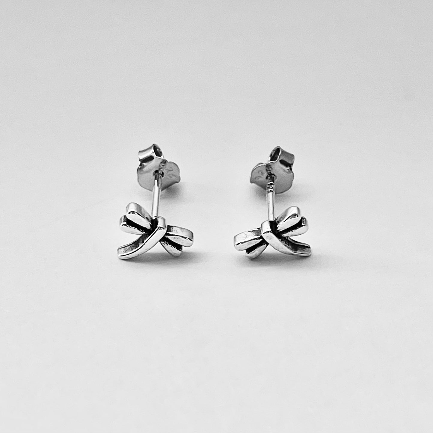 Sterling Silver Small Dainty Dragonfly Earring, Spirit Bug Earring, Silver Stud Earrings