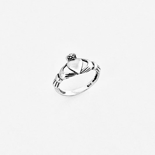 925 Sterling Silver Big Heart Irish Claddagh Ring | Friendship & Loyalty Jewelry
