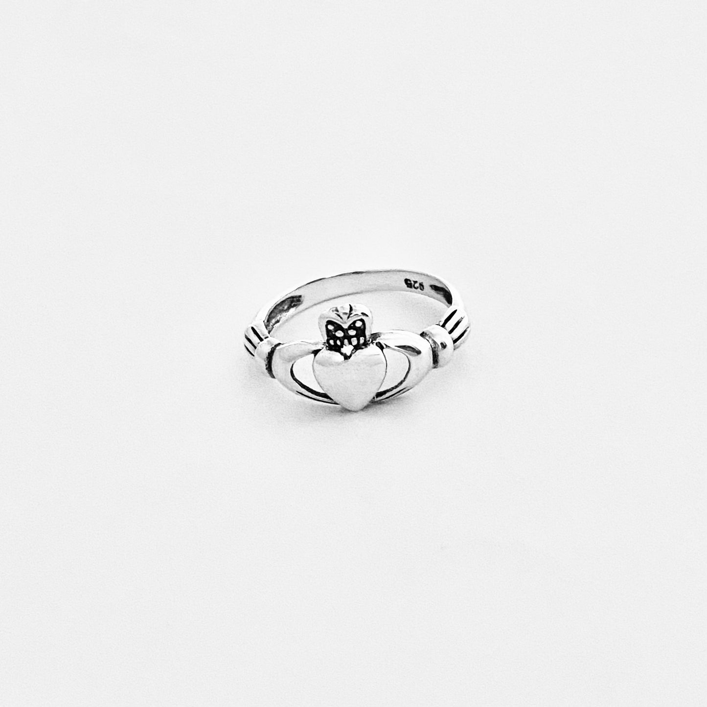 925 Sterling Silver Big Heart Irish Claddagh Ring | Friendship & Loyalty Jewelry