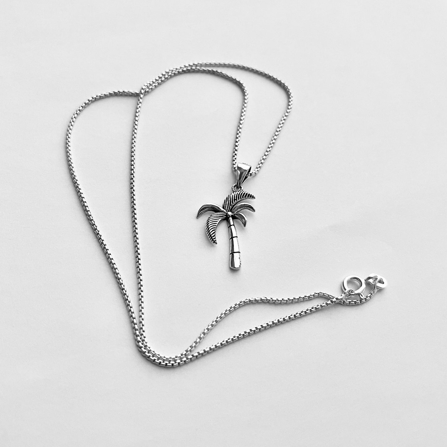 Sterling Silver Minimalist Palm Tree Necklace, Tropical Tree Necklaces, Tree of Life