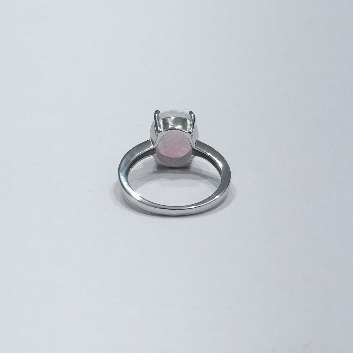 925 Sterling Silver Solitaire Wedding White Lab Opal Ring | October Birthstone Silver  Rings