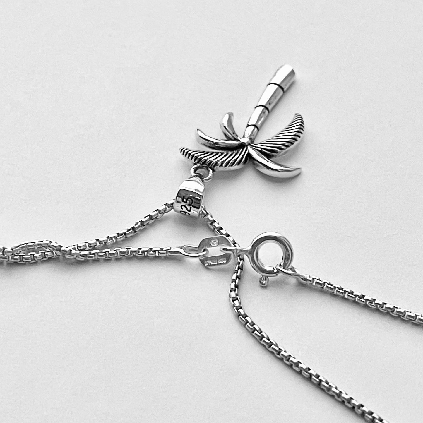 Sterling Silver Minimalist Palm Tree Necklace, Tropical Tree Necklaces, Tree of Life