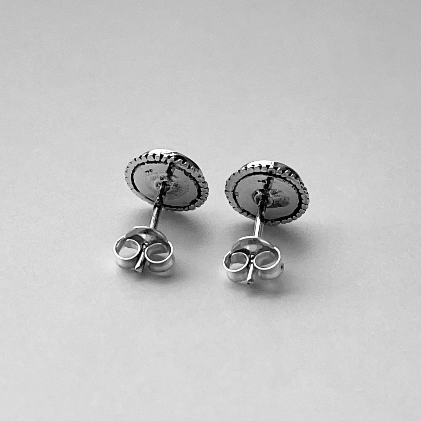 Sterling Silver Yin and Yang Earring with Braid, Stud Earrings, Yoga Earring