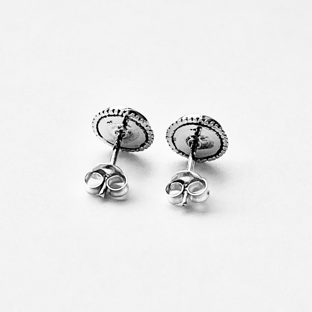 925 Sterling Silver Yin and Yang Stud Earring with Braid | Boho Zen Yoga Silver Earrings