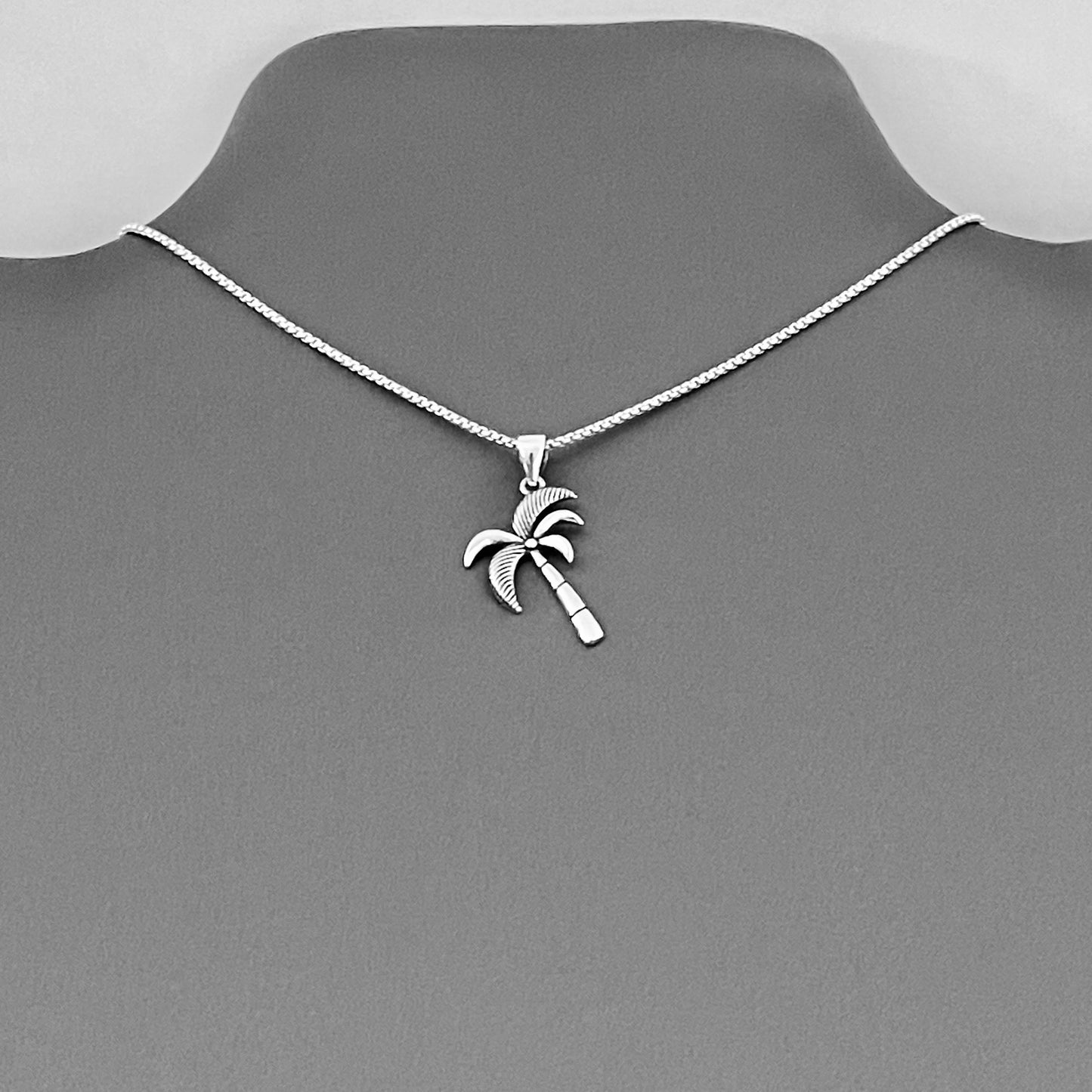 Sterling Silver Minimalist Palm Tree Necklace, Tropical Tree Necklaces, Tree of Life