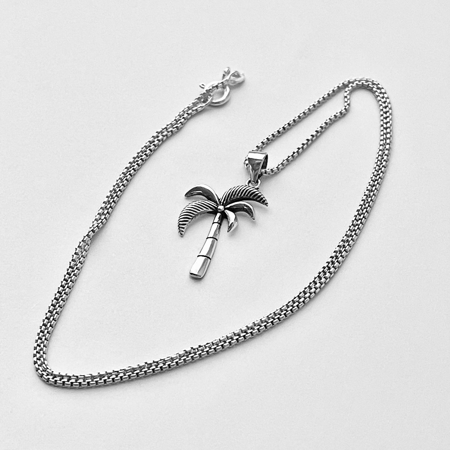 Sterling Silver Minimalist Palm Tree Necklace, Tropical Tree Necklaces, Tree of Life