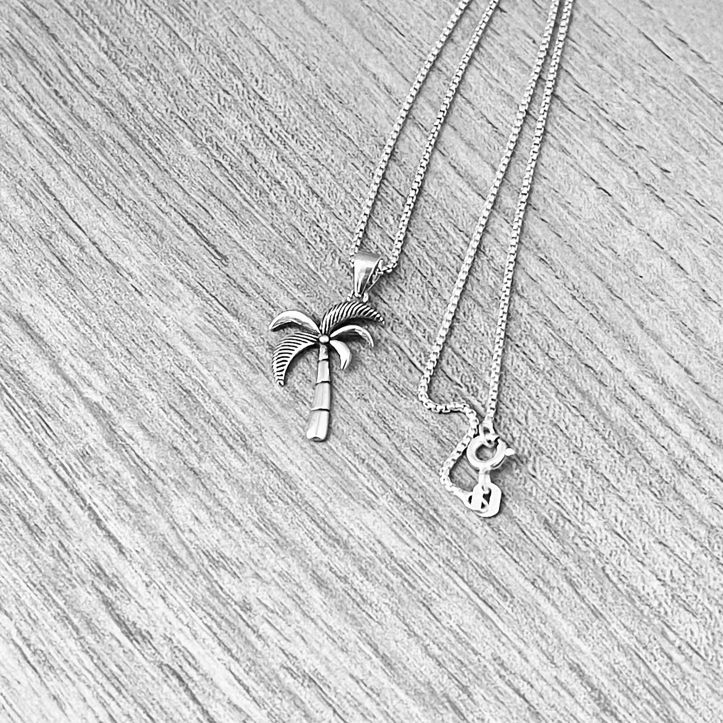 Sterling Silver Minimalist Palm Tree Necklace, Tropical Tree Necklaces, Tree of Life