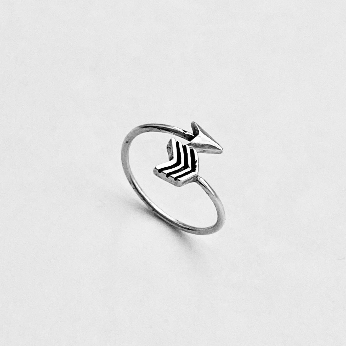 Sterling Silver Thin Wraparound Arrow Toe Ring, Delicate Bow and Arrow Silver Rings