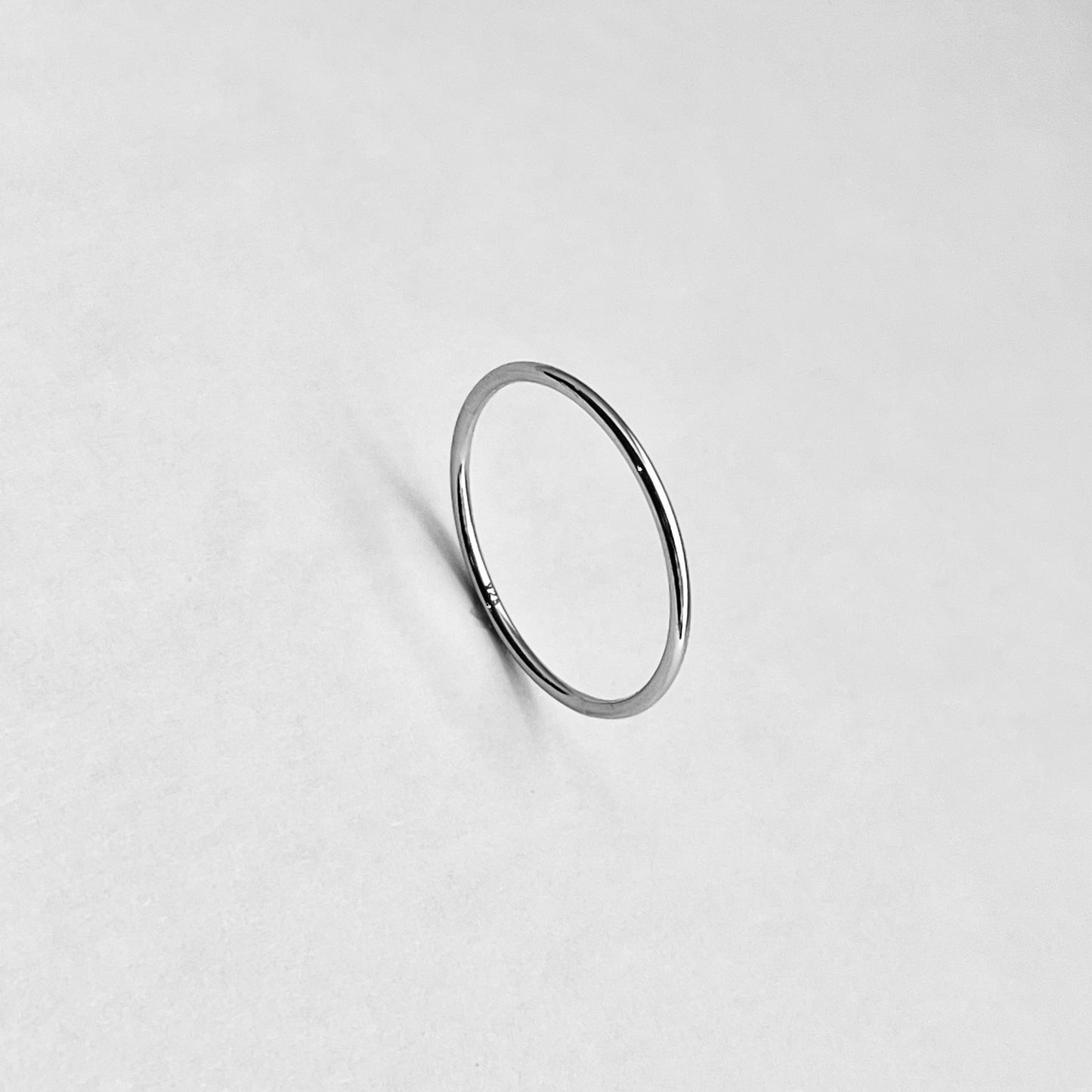 Sterling Silver Minimalist Plain 1mm Band Ring, Wedding Silver Ring