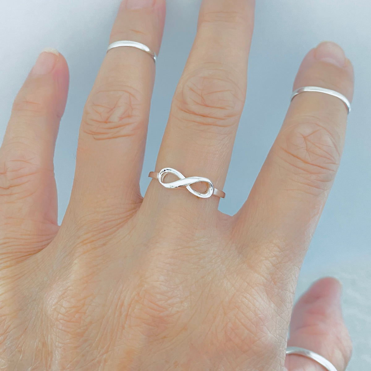 925 Sterling Silver Small Infinity Ring | Dainty Figure 8 Promise Love Jewelry