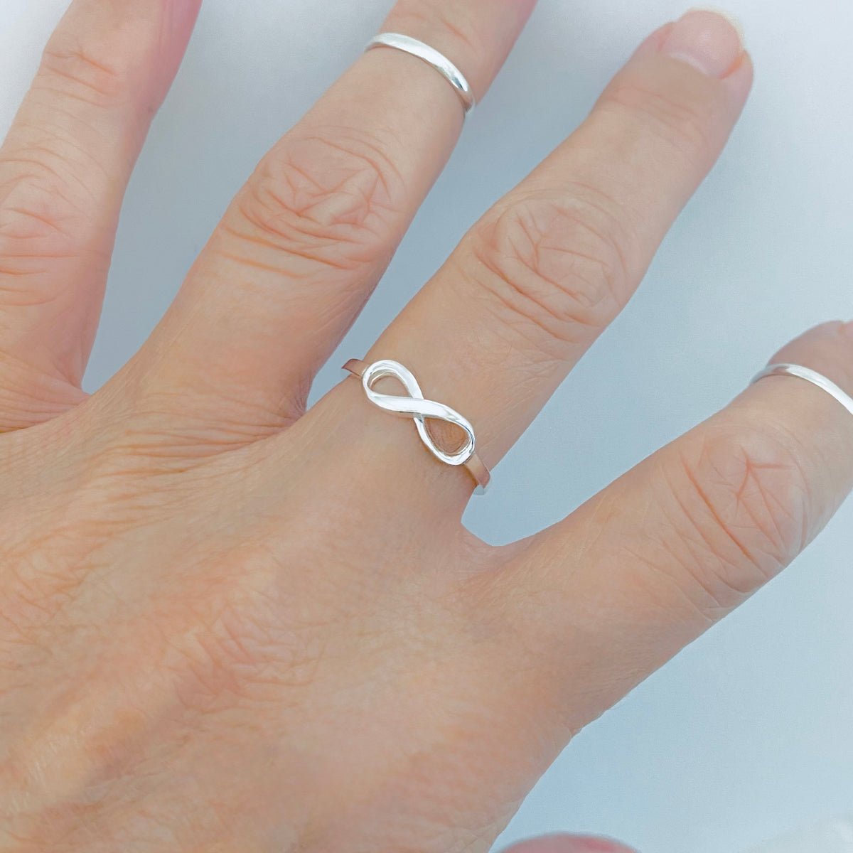 925 Sterling Silver Small Infinity Ring | Dainty Figure 8 Promise Love Jewelry
