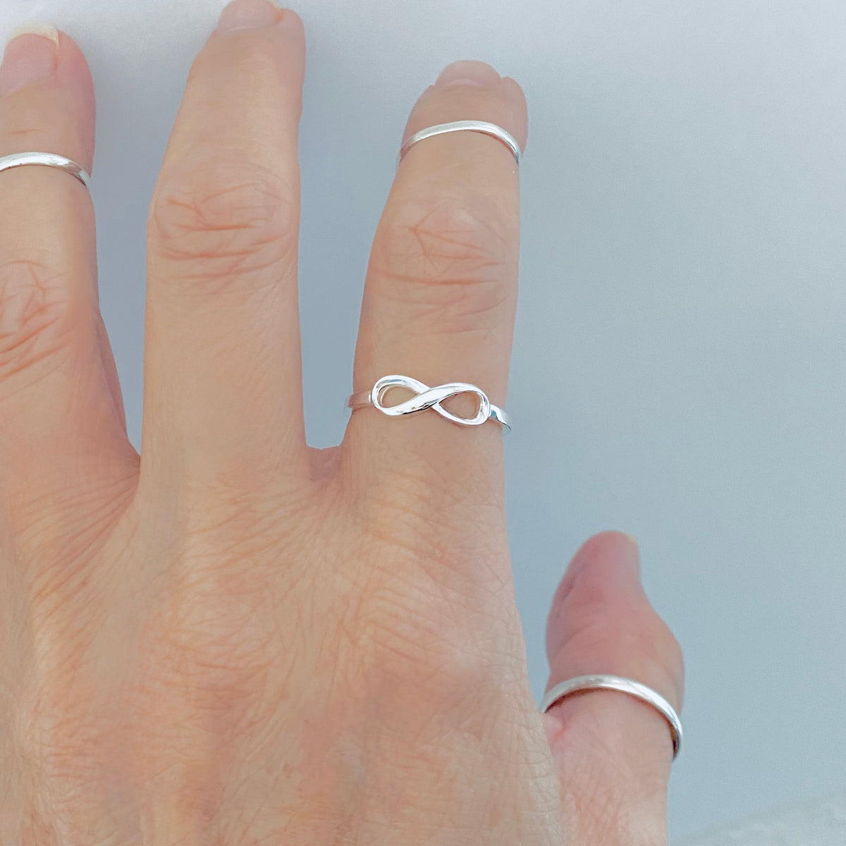 925 Sterling Silver Small Infinity Ring | Dainty Figure 8 Promise Love Jewelry