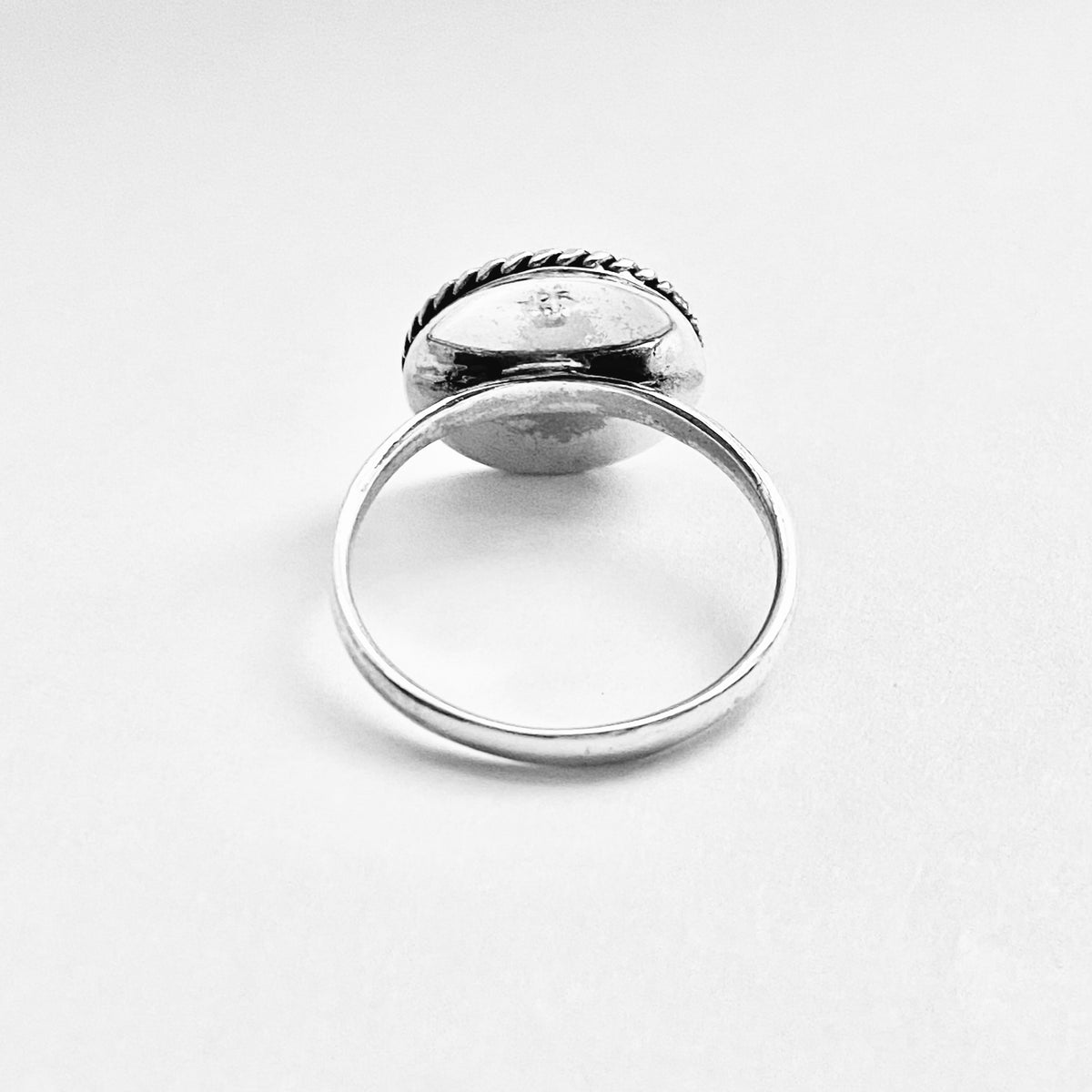 925 Sterling Silver Round Yin and Yang Ring with Rope | Yoga Balance of Life Silver Rings