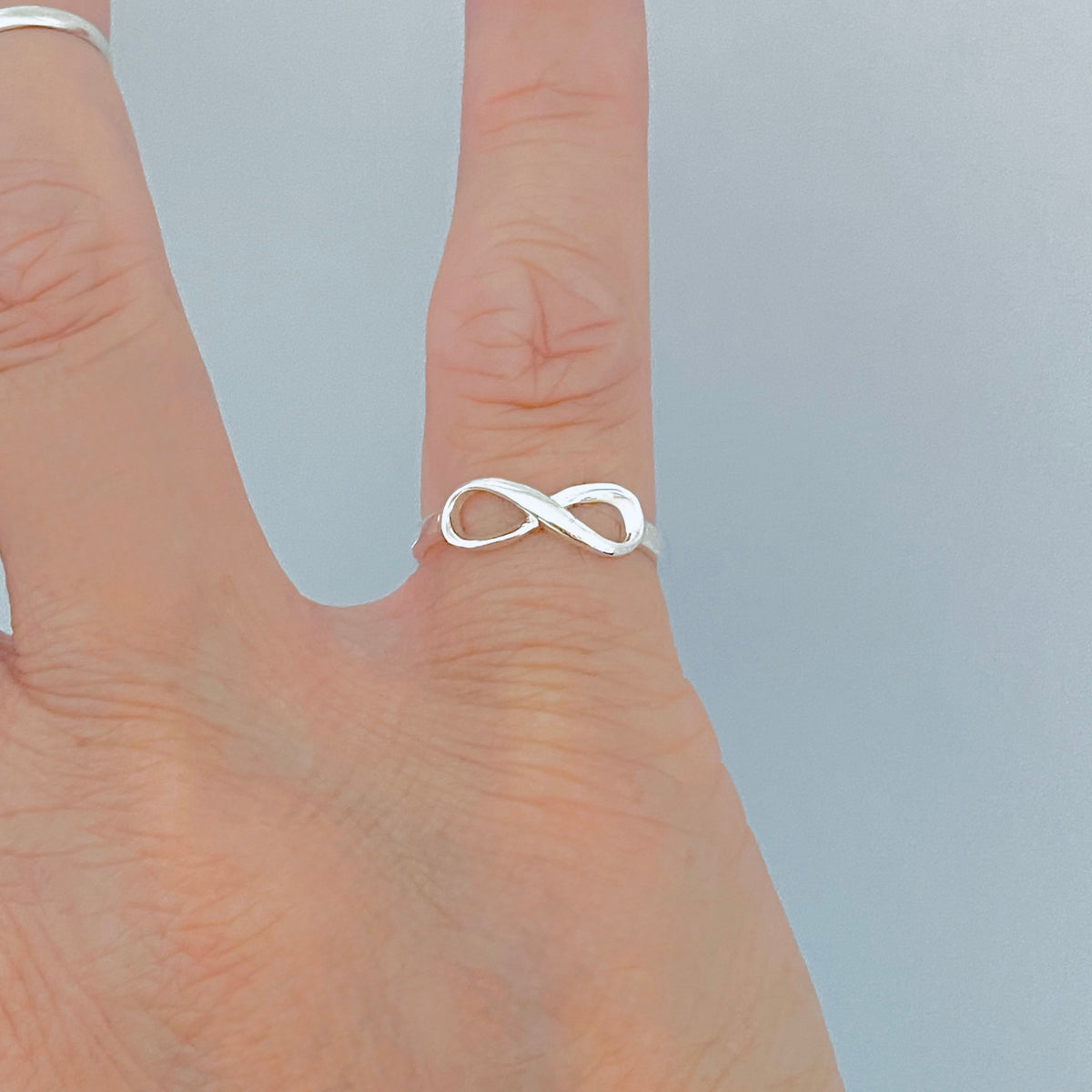 925 Sterling Silver Small Infinity Ring | Dainty Figure 8 Promise Love Jewelry
