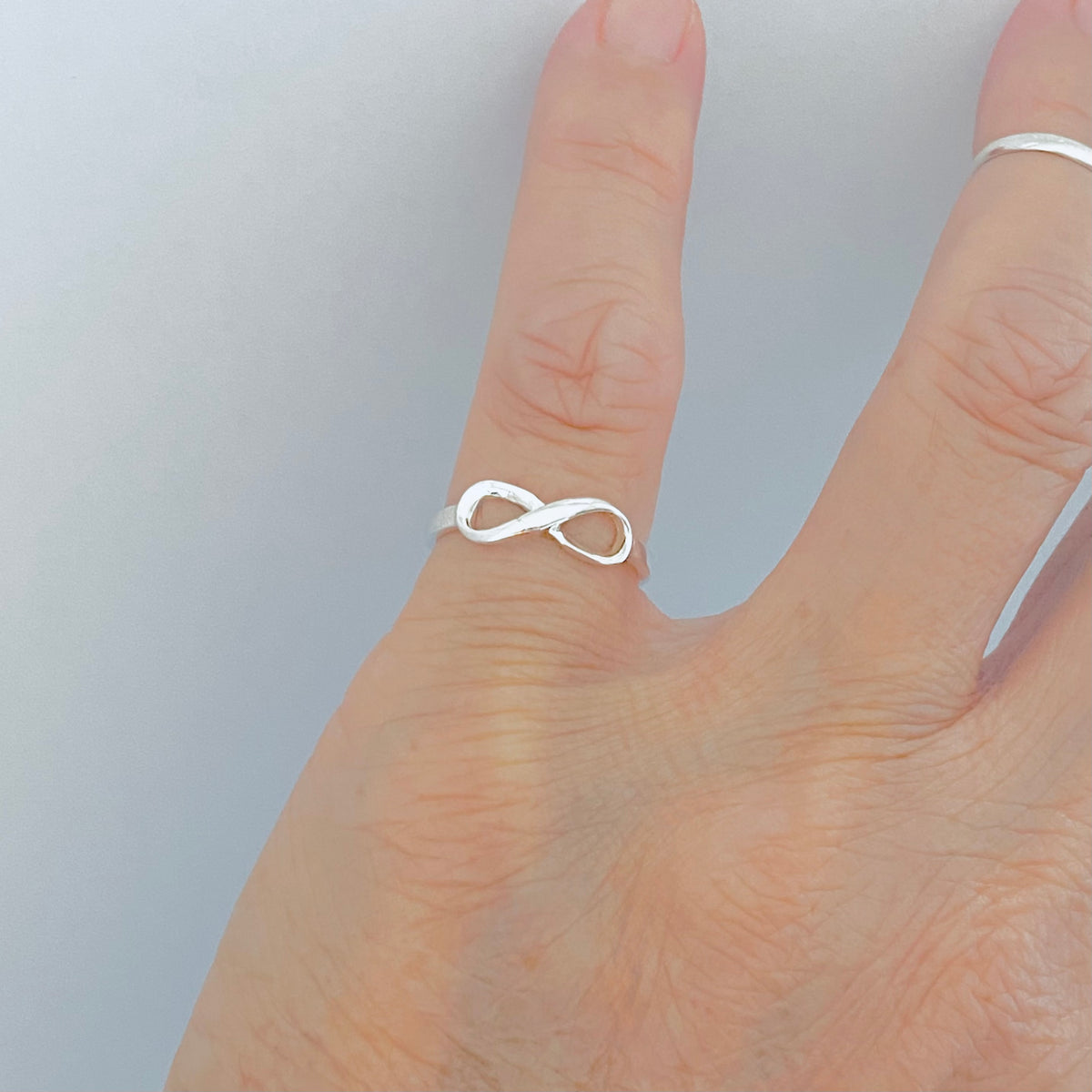 925 Sterling Silver Small Infinity Ring | Dainty Figure 8 Promise Love Jewelry