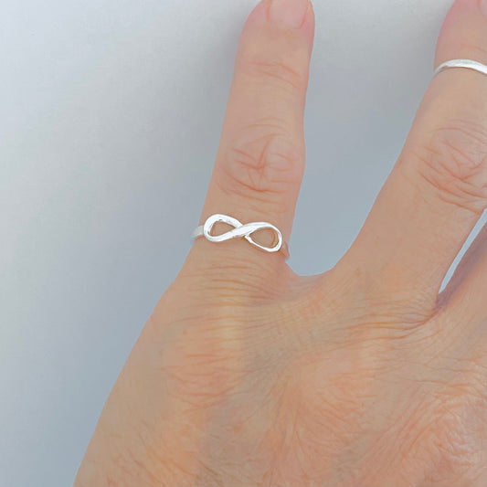 925 Sterling Silver Small Infinity Ring | Dainty Figure 8 Promise Love Jewelry