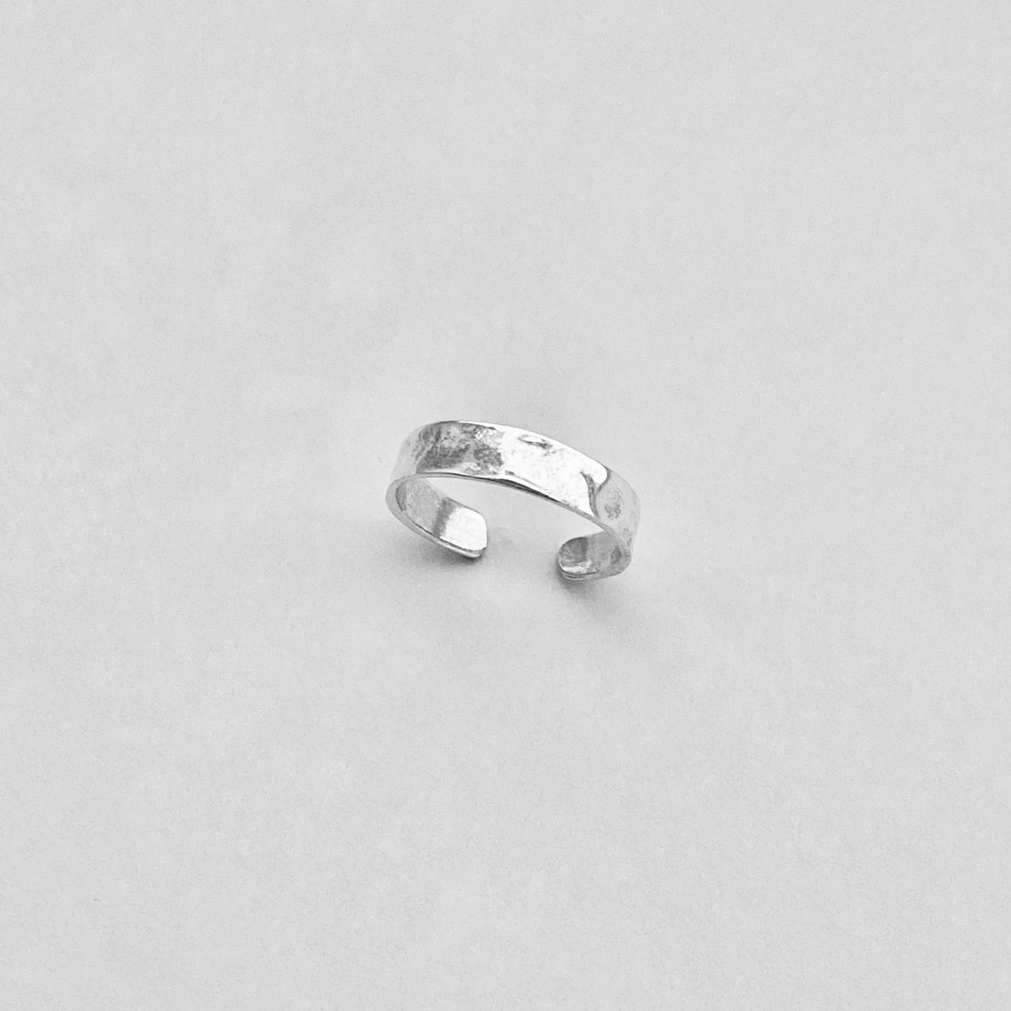 Sterling Silver Hammered Band Toe Ring, Silver Rings, Silver Bands