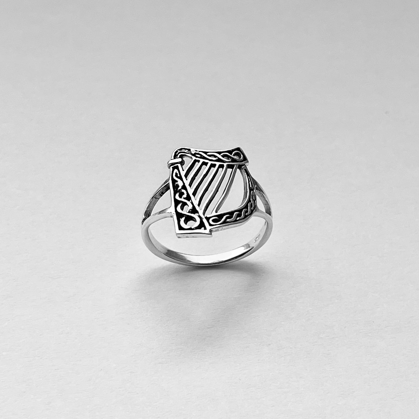 Harp Musical Instrument Sterling Silver Ring, Orchestra Ring, Silver Angel Rings, Jazz Ring