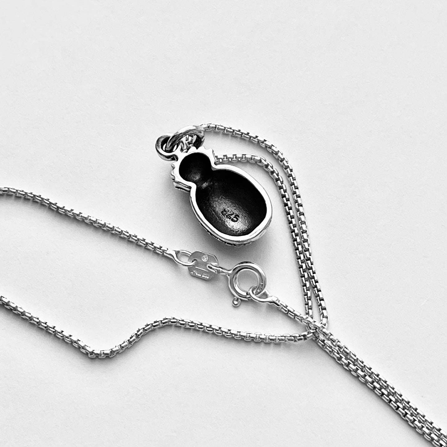Sterling Silver Pineapple Necklace – Dainty Fruit Pendant Silver Chain