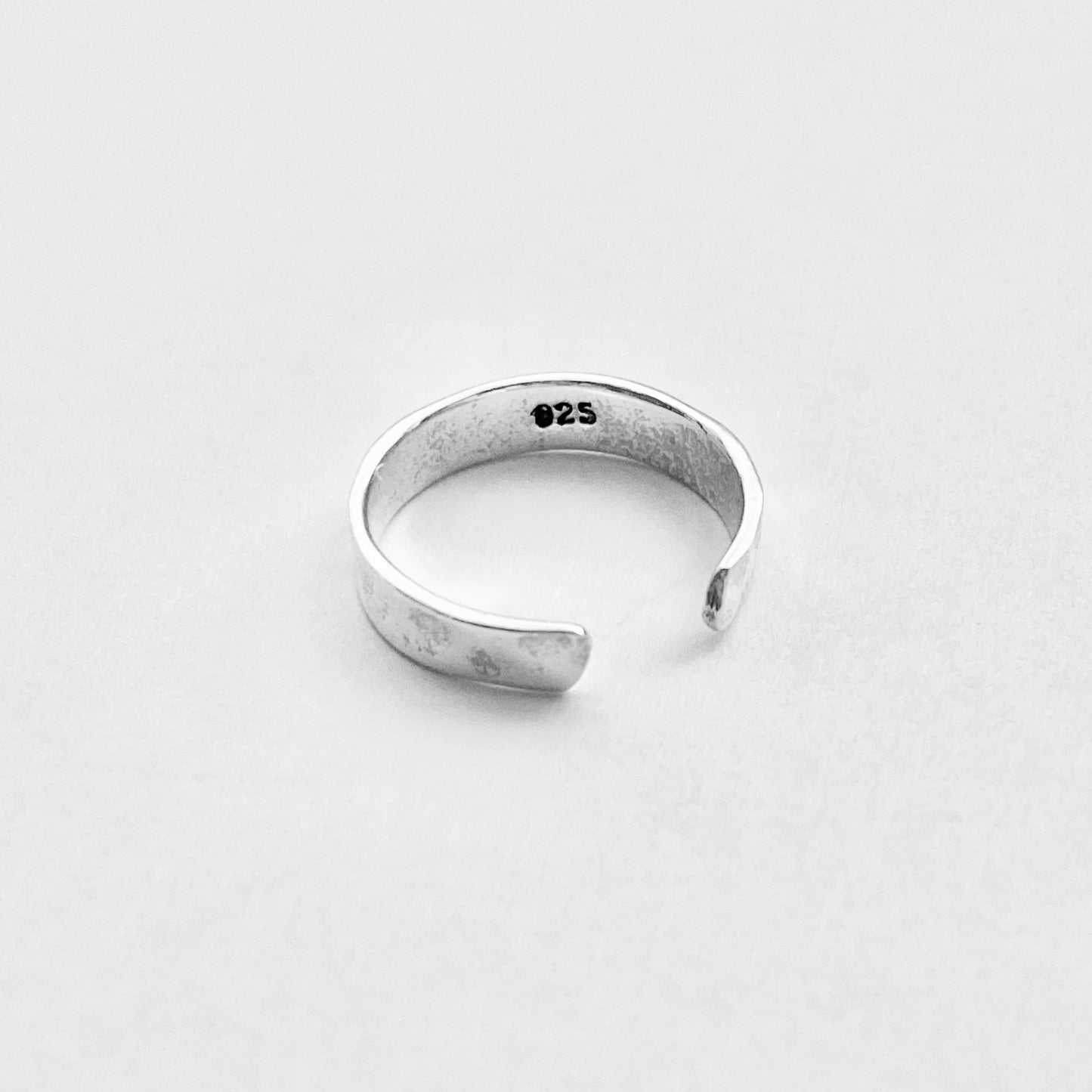 Sterling Silver Hammered Band Toe Ring, Silver Rings, Silver Bands