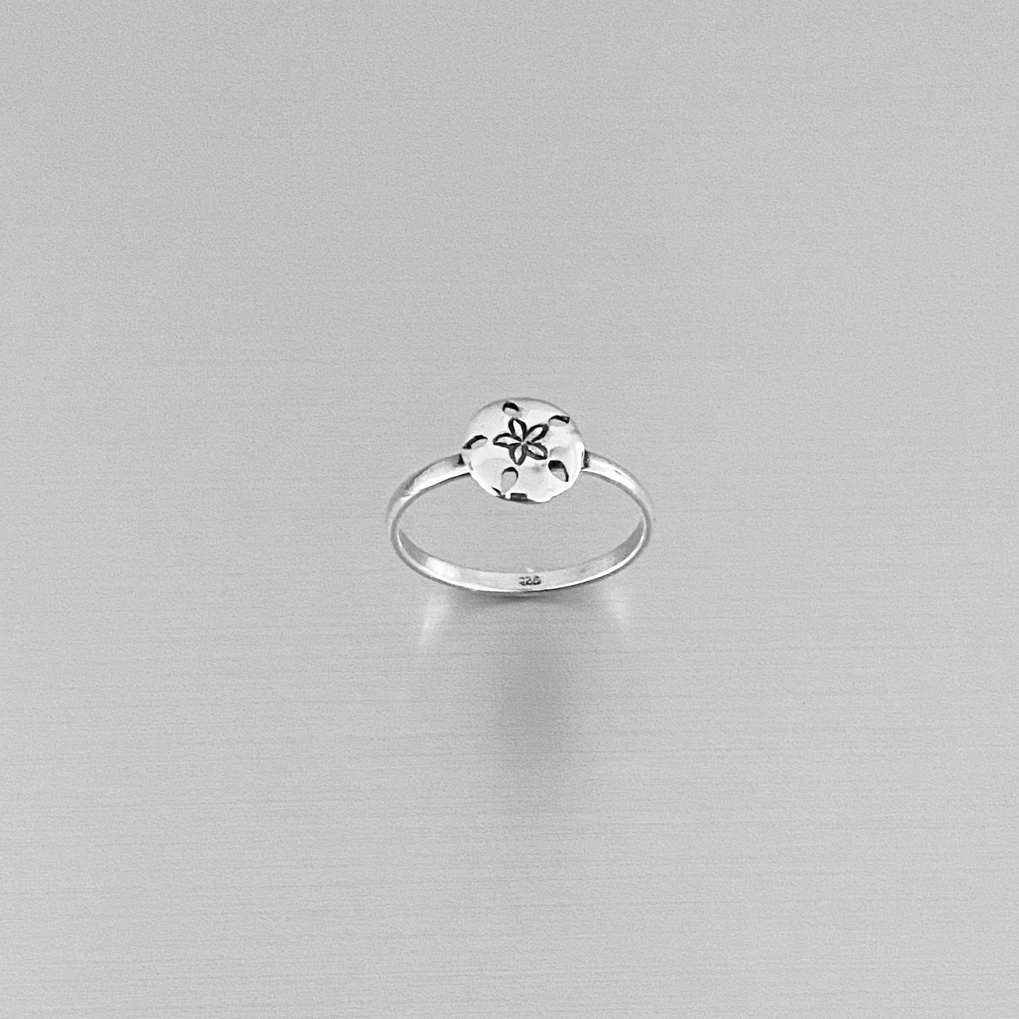 Sterling Silver Sand Dollar Ring, Star Ring, Silver Rings, Ocean Ring