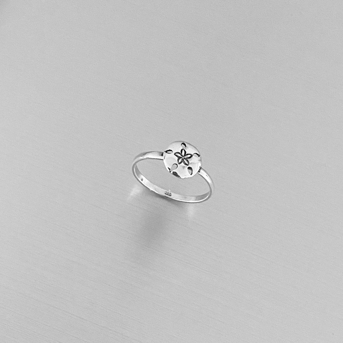 Sterling Silver Sand Dollar Ring, Star Ring, Silver Rings, Ocean Ring