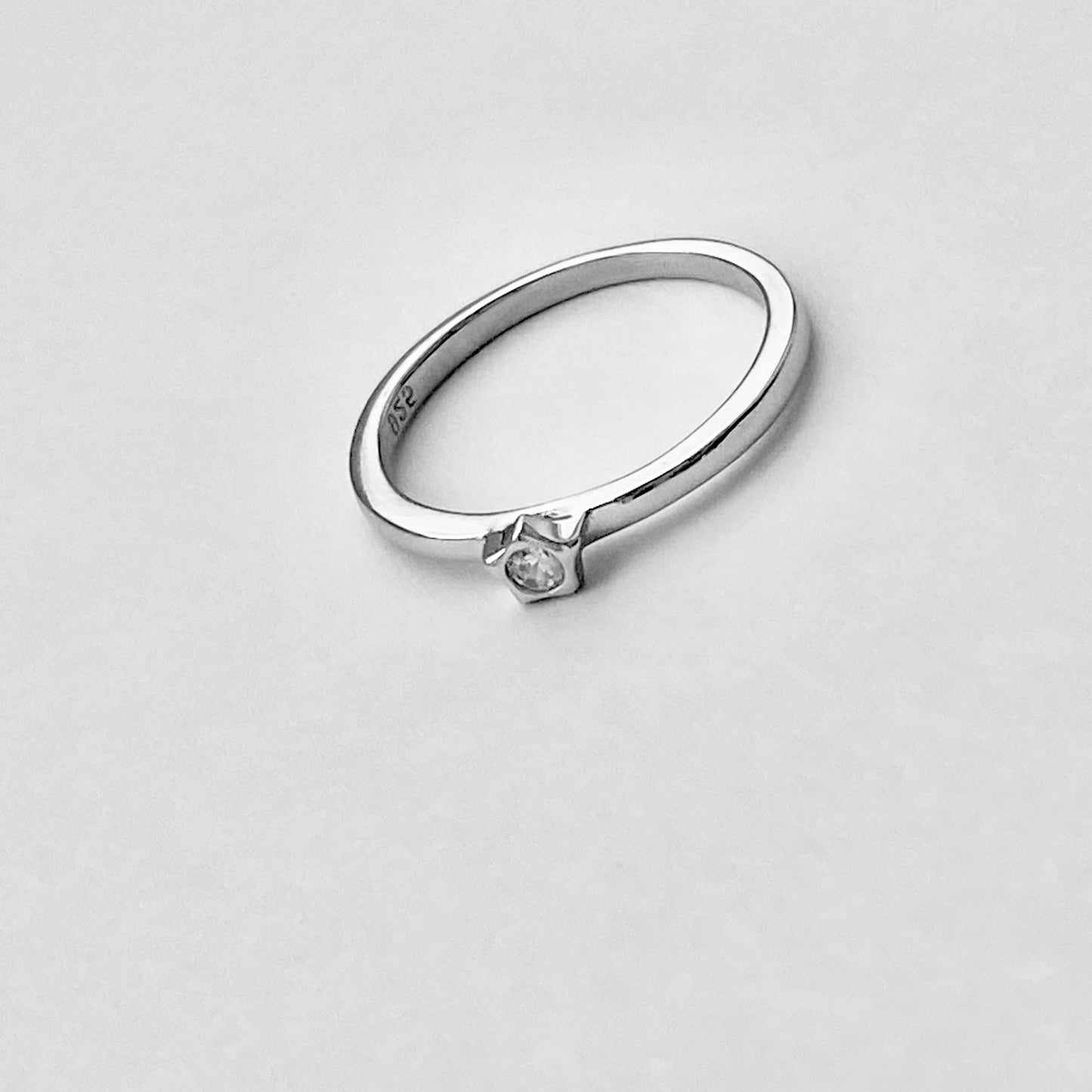 925 Sterling Silver Little CZ Star Ring | Dainty Simple Stone Silver Rings