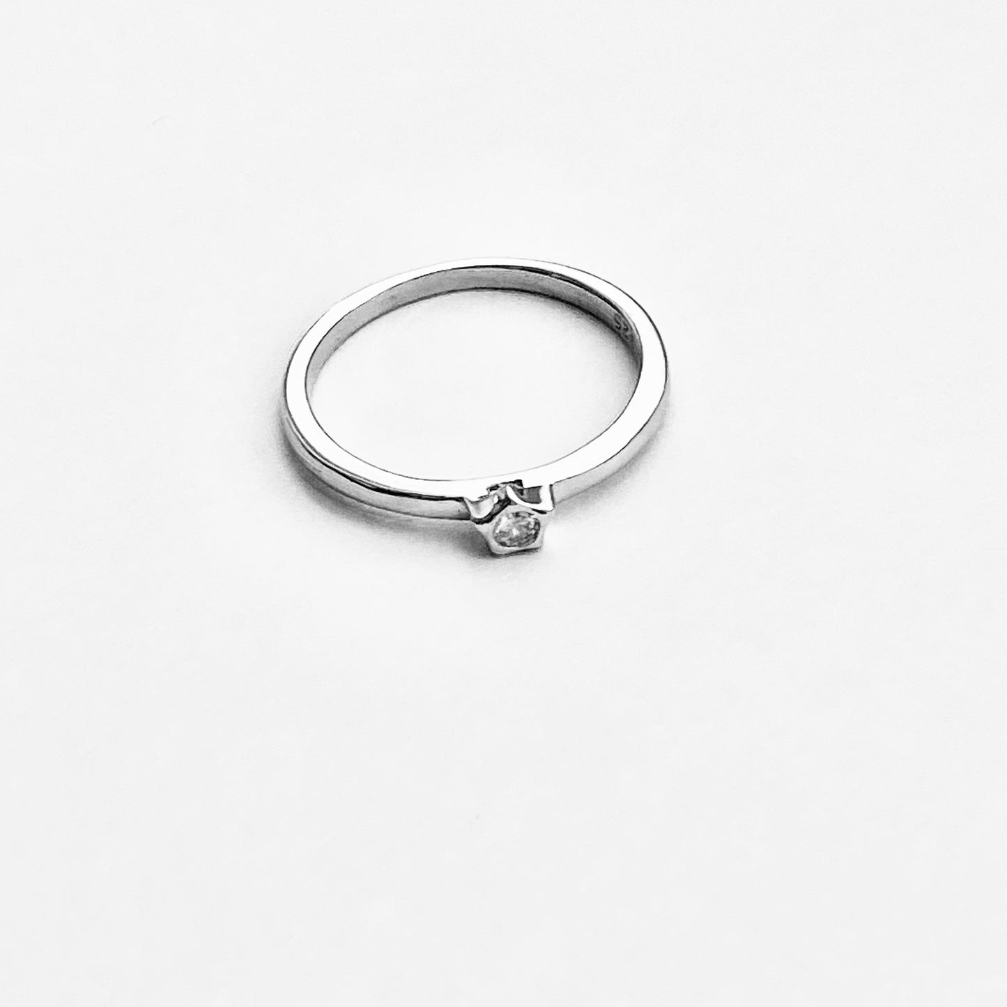 925 Sterling Silver Little CZ Star Ring | Dainty Simple Stone Silver Rings