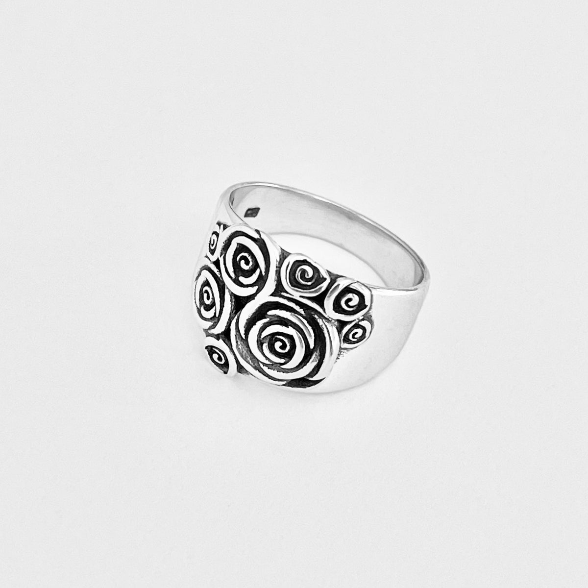 925 Sterling Silver Statement Bouquet of Roses Ring | Love Rose Flower Silver Rings
