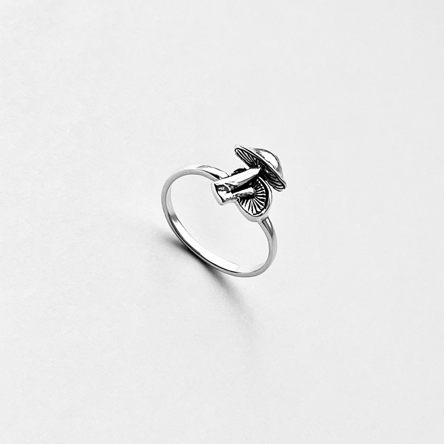 925 Sterling Silver Double Mushroom Ring | Nature Tree of Life Silver Rings
