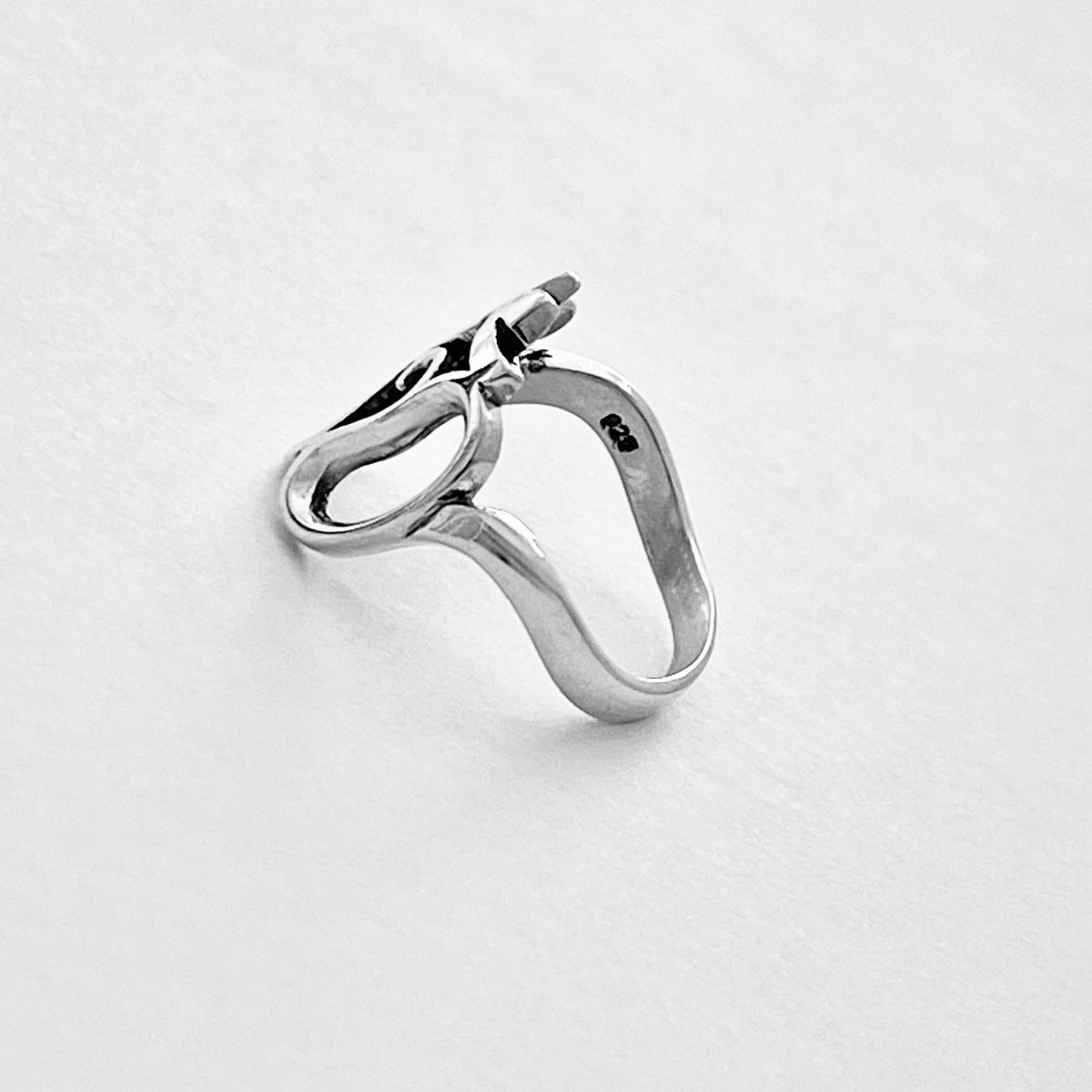 925 Sterling Silver Large OM Sign Ring | Bold Yoga Meditation Statement Silver Rings