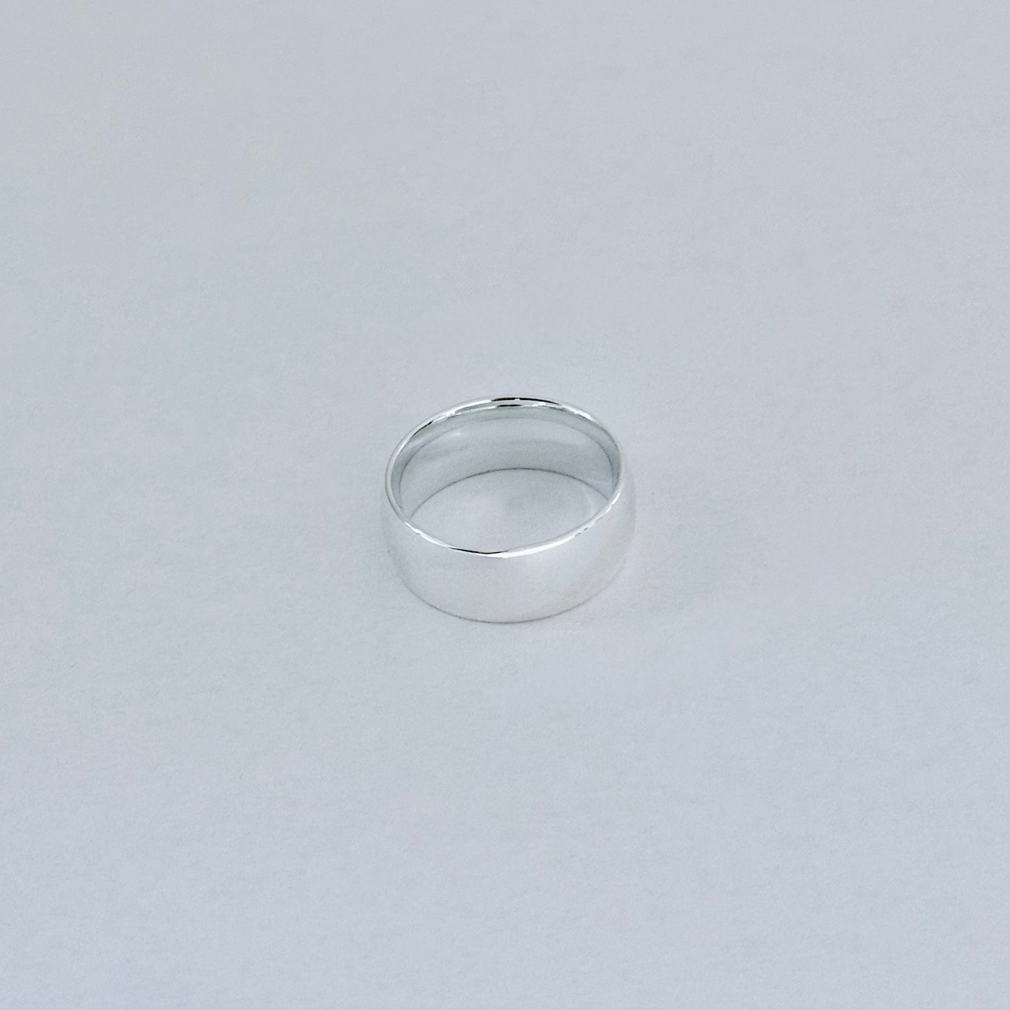 Sterling Silver Unisex High Polish 8MM Wedding Band, Stackable Ring, Silver Bands
