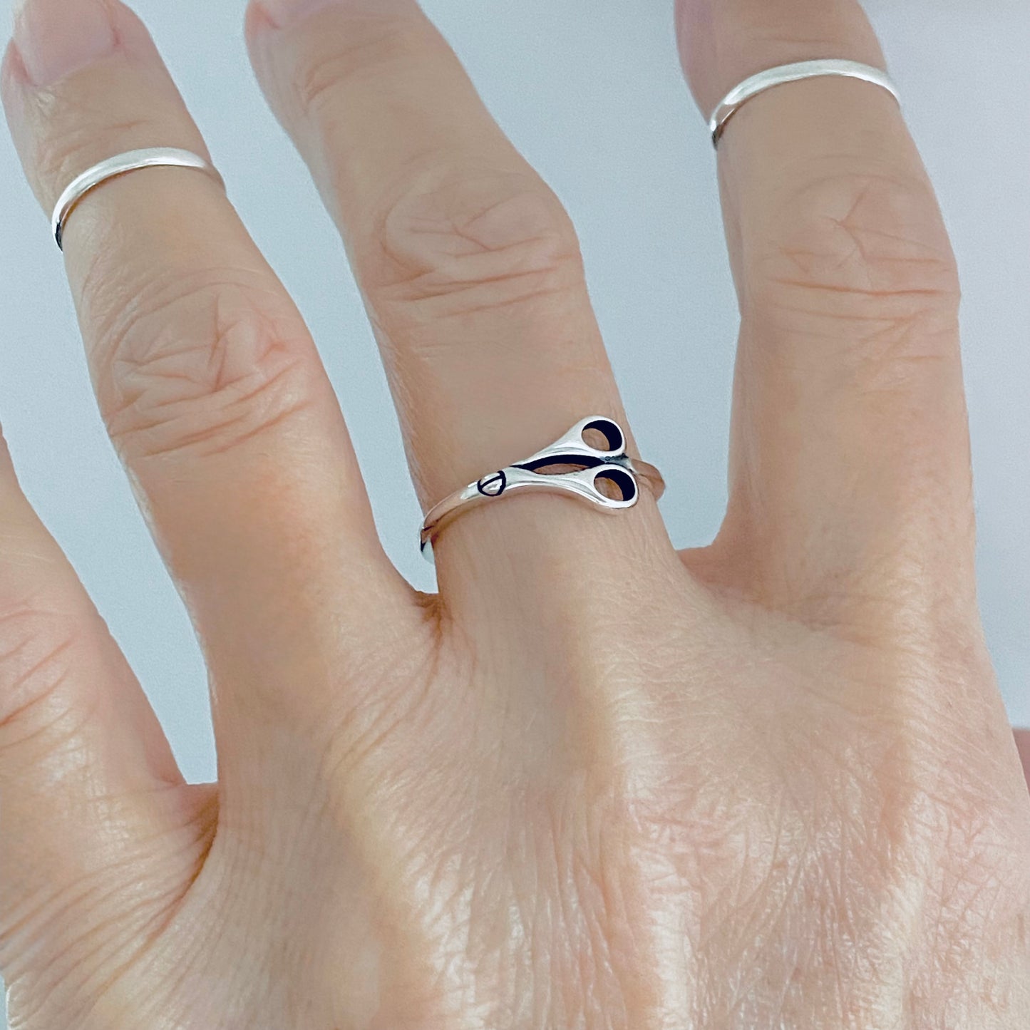 Sterling Silver Dainty Scissors Ring | Delicate Hairdresser, Barber & Hair Stylist Gift